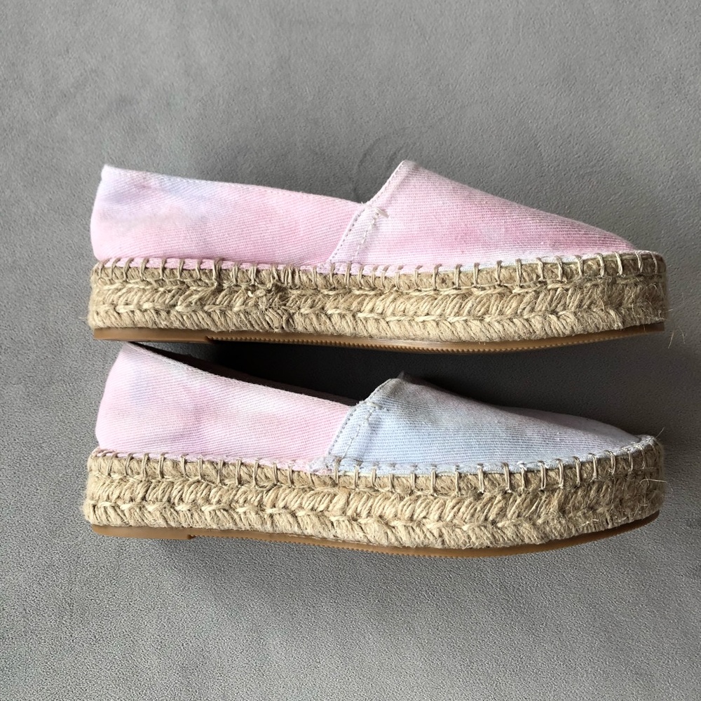 Splendid ~ Tie-Dye Canvas Platform Espadrilles ~ NWOB ~ Women’s Size 8
